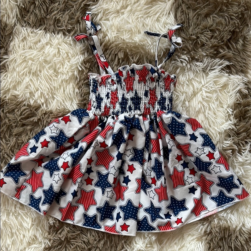 Patriotic Star Print Dress